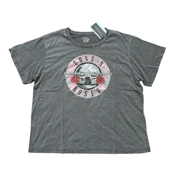 Chaser Brand Guns n’ Roses Classic Logo Short Sleeve Tee Shirt Women’s Large - Picture 1 of 12
